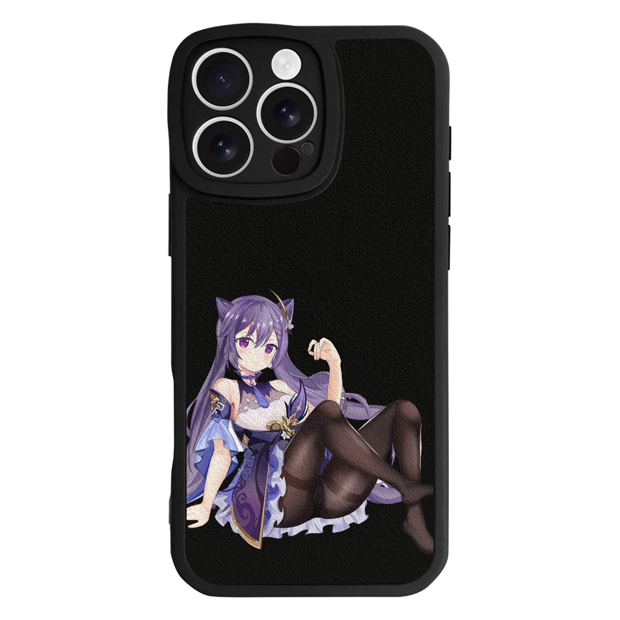 げんし神 刻晴 こくせい genshin Kokusei 【iPhone 16シリーズ対応】シリコンスマホケース（レザー調） 材質：シリコン